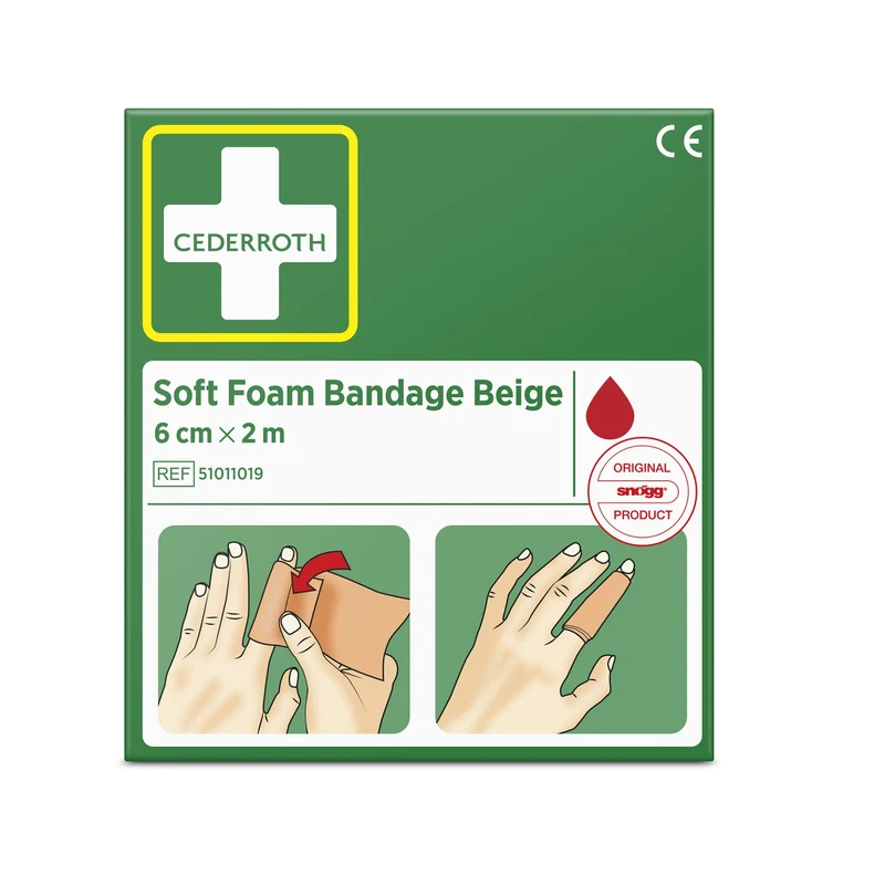 Cederroth Fingerverband Soft Foam, selbstklebend, 6 cm x 2 m