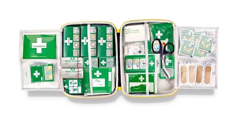 Cederroth Erste-Hilfe-Koffer Large, gut sichtbar mit ergonomischem Tragegriff