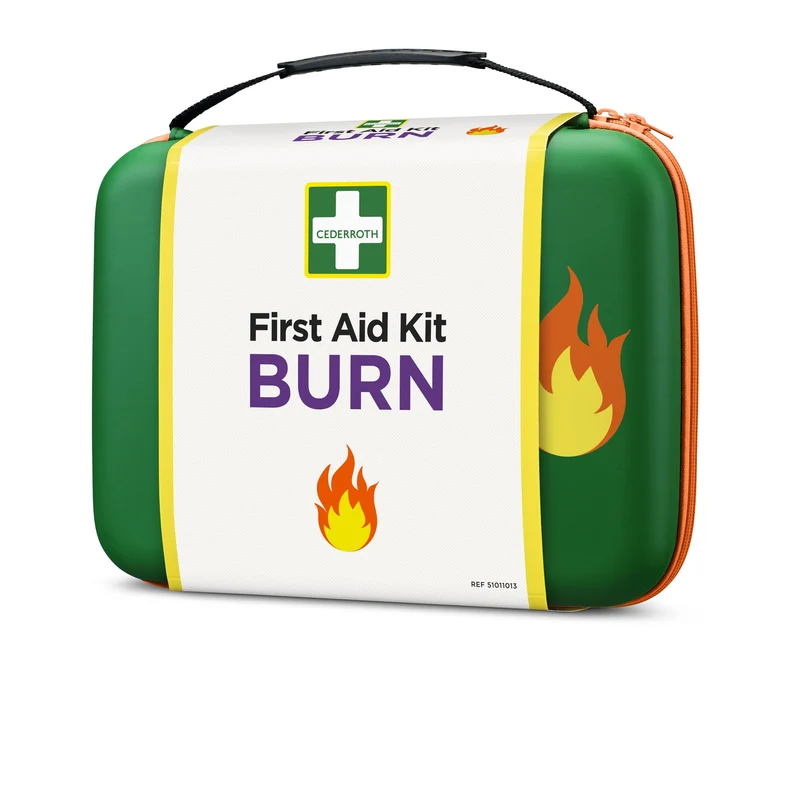 Cederroth Erste-Hilfe-Koffer First Aid Burn Kid für Brandwunden, robust mit rutschfestem Griff