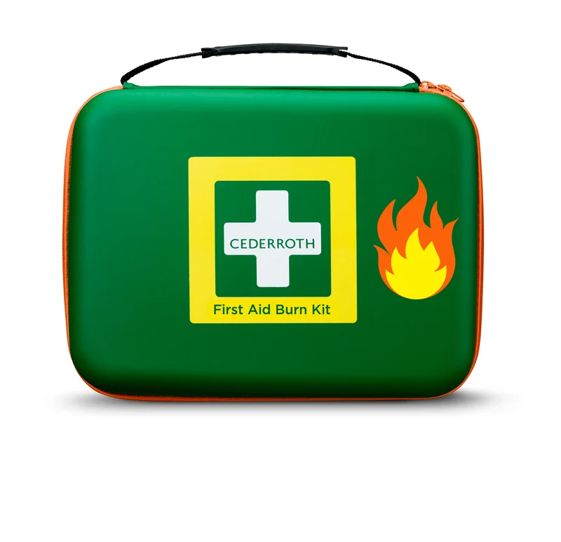 Cederroth Erste-Hilfe-Koffer First Aid Burn Kid für Brandwunden, robust mit rutschfestem Griff