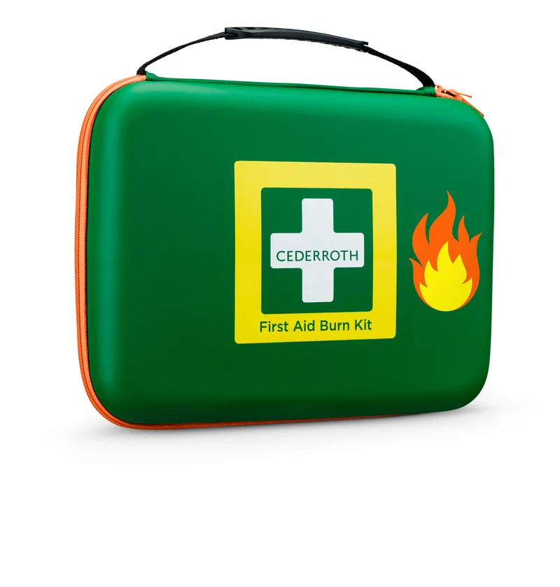 Cederroth Erste-Hilfe-Koffer First Aid Burn Kid für Brandwunden, robust mit rutschfestem Griff