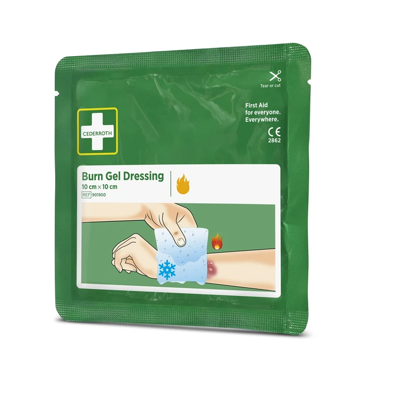 Cederroth Burn Gel Dressing Verband, kühlend, 10 x 10 cm