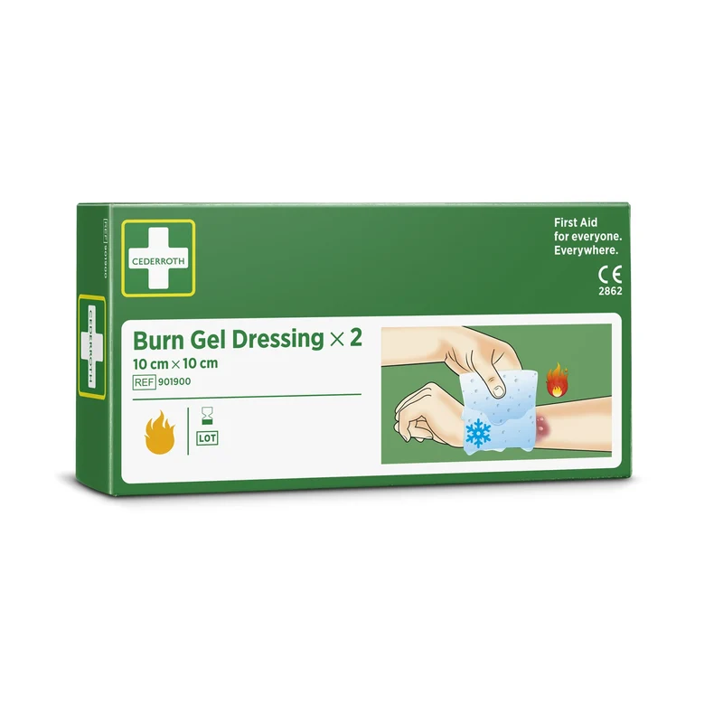 Cederroth Burn Gel Dressing Verband, kühlend, 10 x 10 cm
