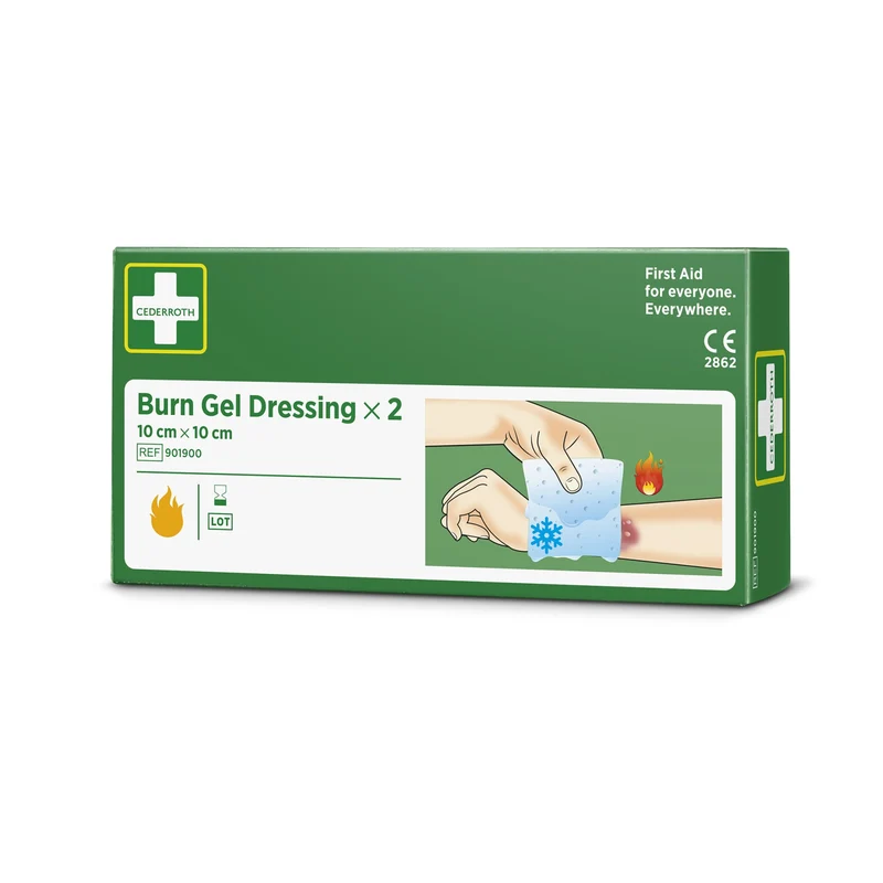 Cederroth Burn Gel Dressing Verband, kühlend, 10 x 10 cm