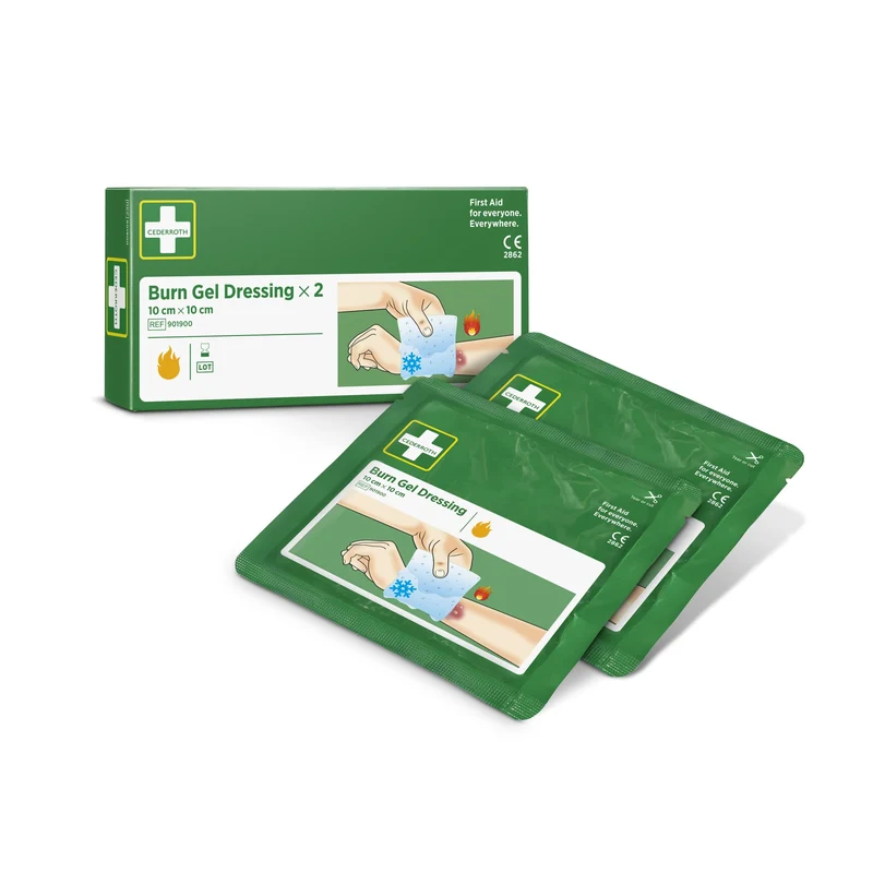 Cederroth Burn Gel Dressing Verband, kühlend, 10 x 10 cm
