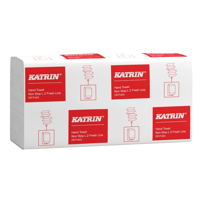KATRIN Falthandtuch Non Stop L 135, weiß, 20,3 x 32 cm, 2-lagig