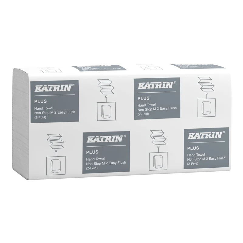 KATRIN Plus Falthandtuch Non Stop M 2, Easy Flush, 20,3 x 24 cm