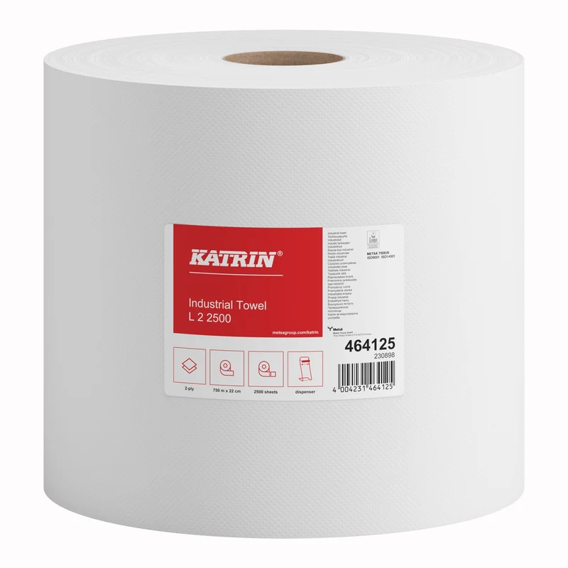 KATRIN Plus L 2 2500, Putztuchrolle, weiß 22,0 x 30,0 cm, 2-lagig