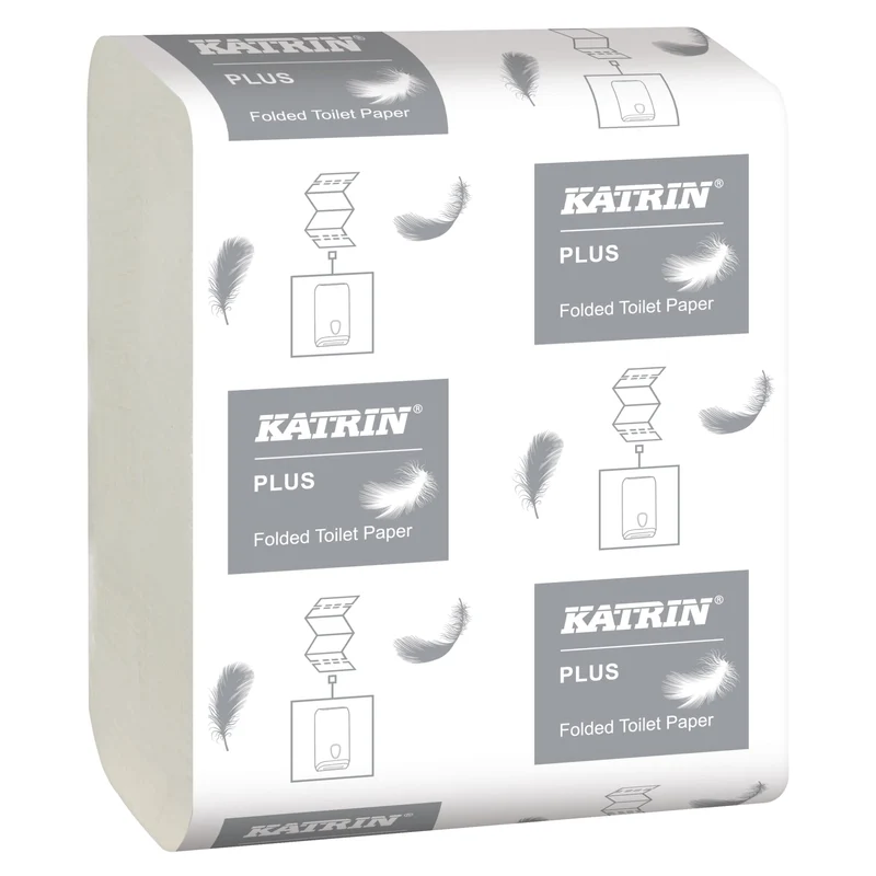 KATRIN Plus Einzelblatt-Toilettenpapier 2-lagig – 250 Blatt, für Einzelblatt-Spender