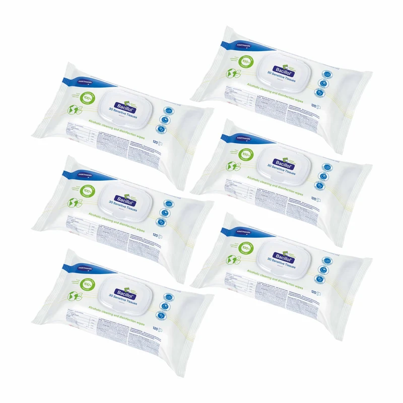 Bacillol 30 Sensitive Green Tissues Flächendesinfektionstücher, plastikfrei und wiederverschließbar