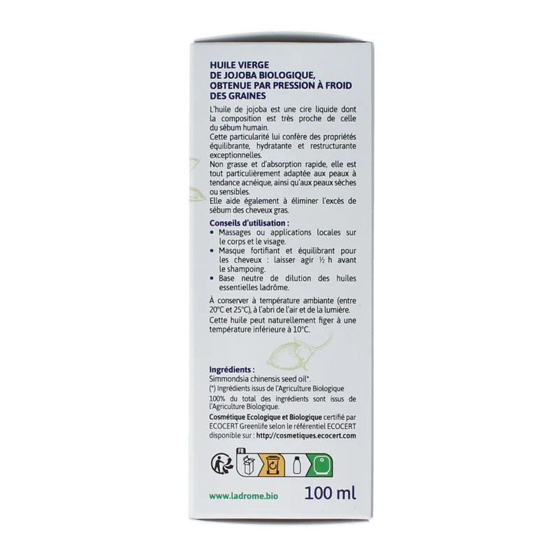 Ladrome Jojobaolie 100.00 Milliliter