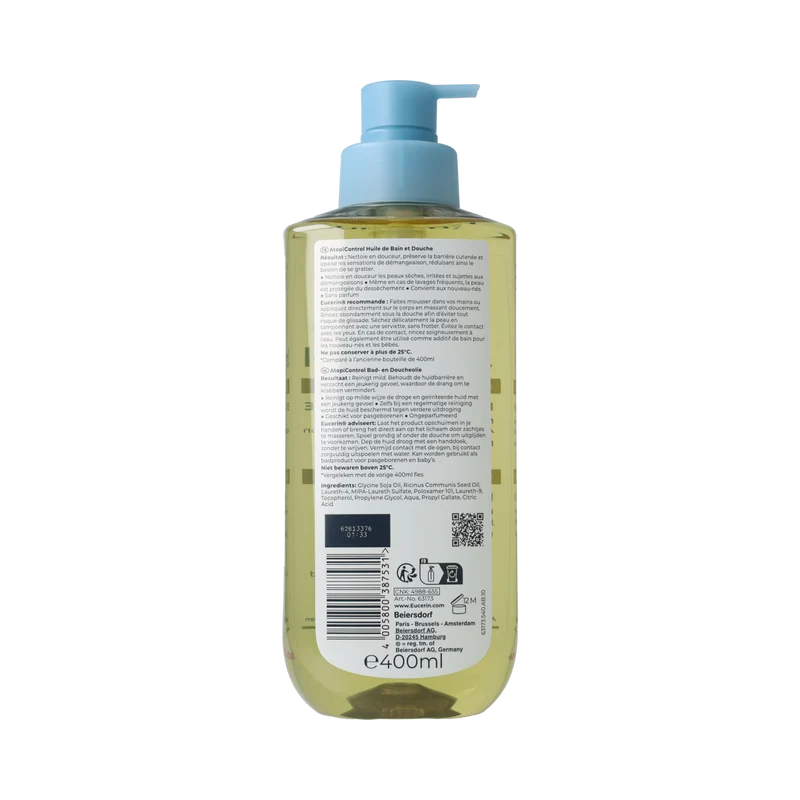 Eucerin AtopiControl Bad- en Doucheolie 400.00 Milliliter