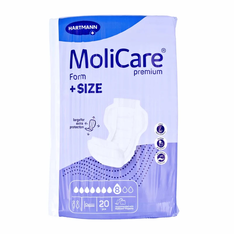 Hartmann MoliCare premium Form +SIZE Inkontinenzeinlage, 8 Tropfen, extragroß