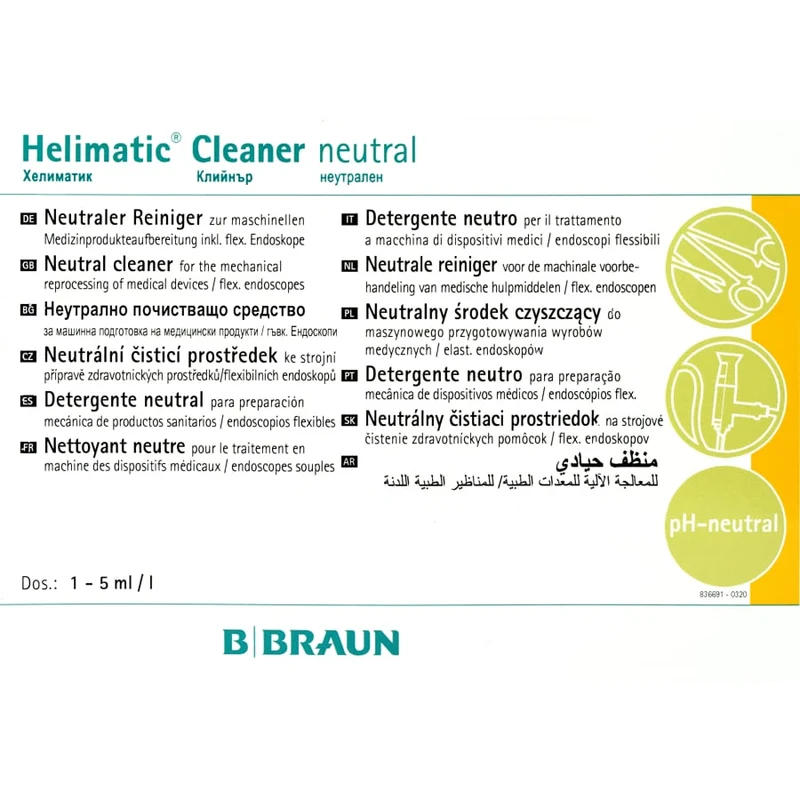B. Braun Helimatic Cleaner neutral, pH-neutraler Flüssigreiniger