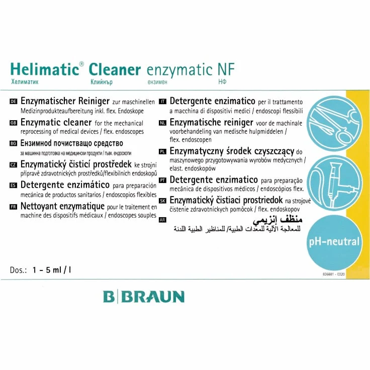 B. Braun Helimatic Cleaner enzymatic NF, Enzymreiniger für Endoskope