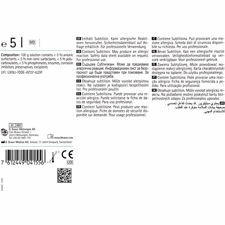 B. Braun Helimatic Cleaner enzymatic NF, Enzymreiniger für Endoskope