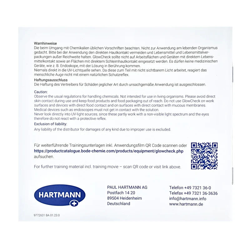 Hartmann GlowCheck Test-Kit Desinfektionskontrolle