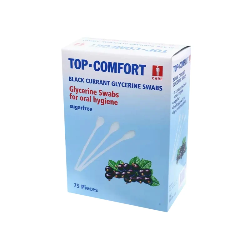 AMPri MED-COMFORT Wattestäbchen mit Johannisbeere-Geschmack