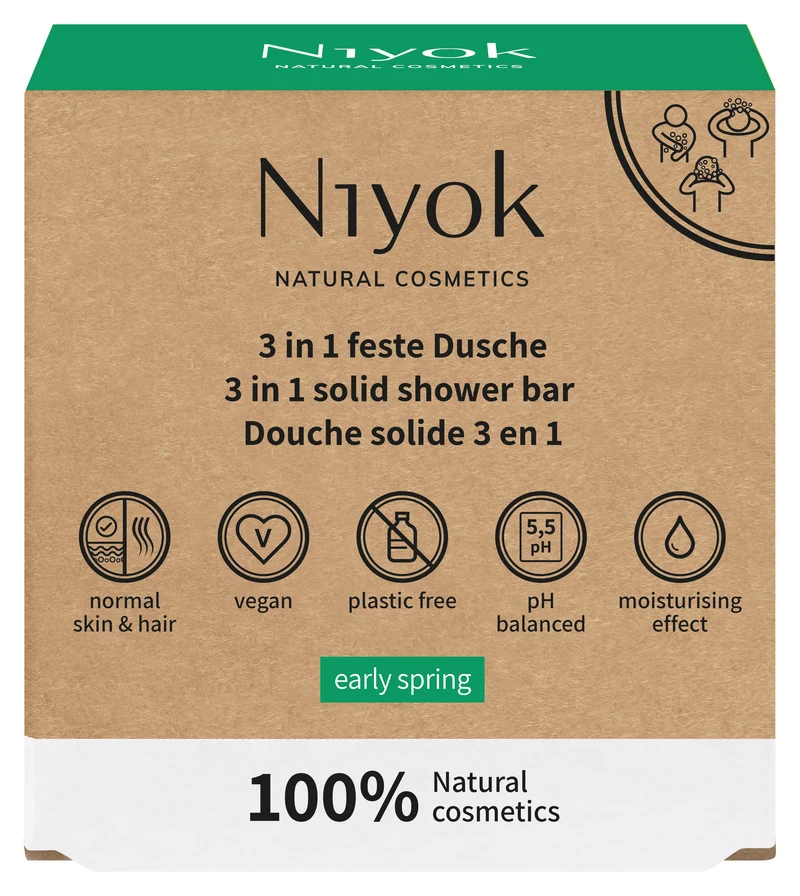 Niyok 3in1 body hair face wash early spring 80.00 Gram