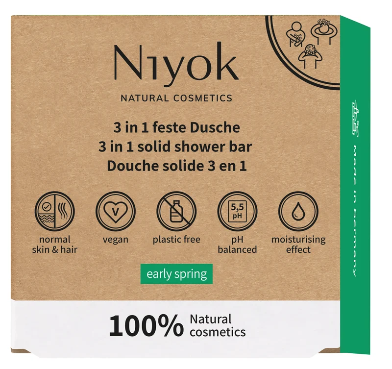 Niyok 3in1 body hair face wash early spring 80.00 Gram