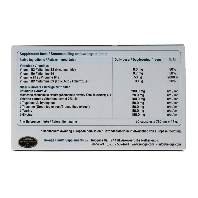 ReAge Calm & relax 60.00 Capsules