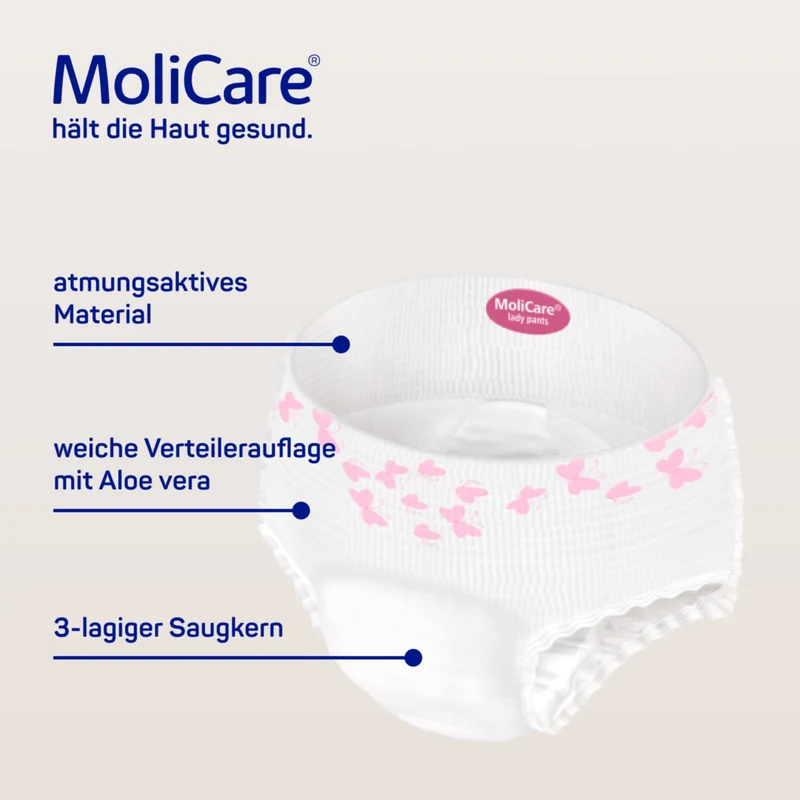MoliCare Premium Lady Pants Inkontinenzhosen 7 Tropfen, Größe L