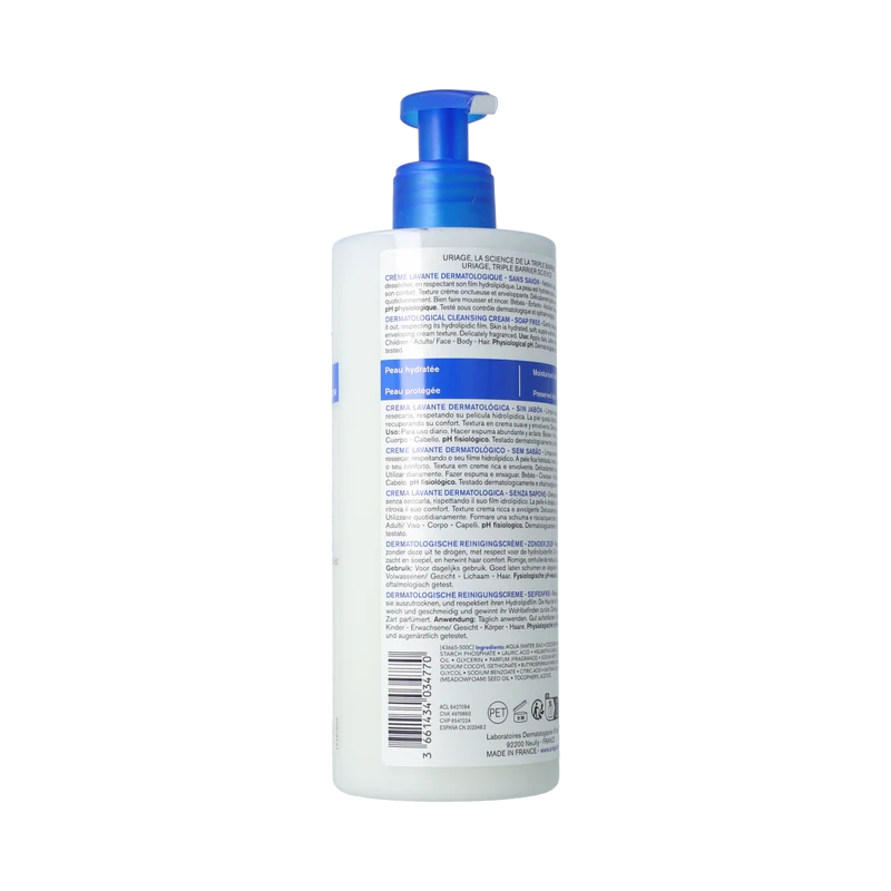 Uriage DERM-PHY dermatological cleansing cream 500.00 Milliliter