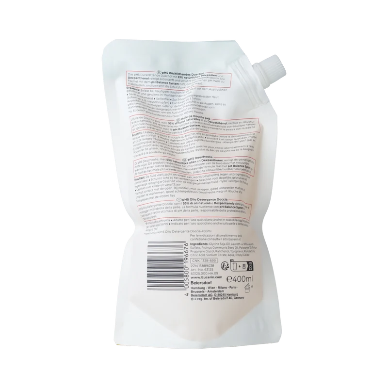 Eucerin PH5 Doucheolie navulling 400.00 Milliliter