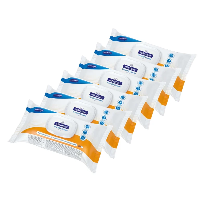BODE Mikrobac Virucidal Tissues Flow-Pack Desinfektionstücher (80 T.)