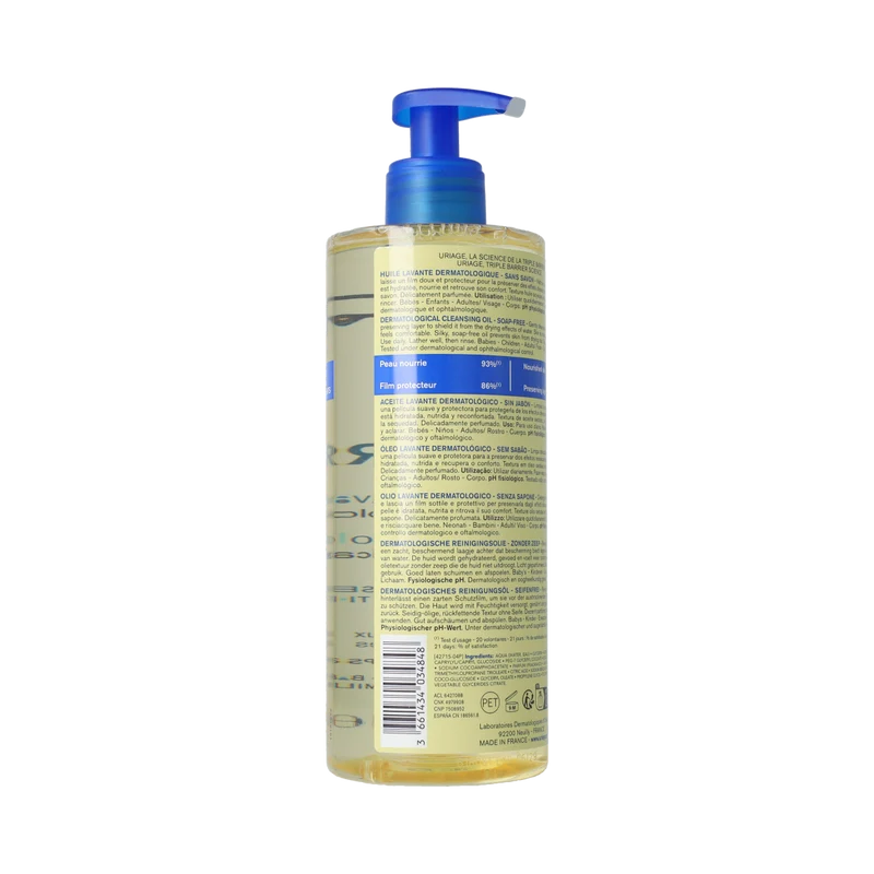 Uriage DERM-PHY Huile lavante dermatologique 500.00 Milliliter