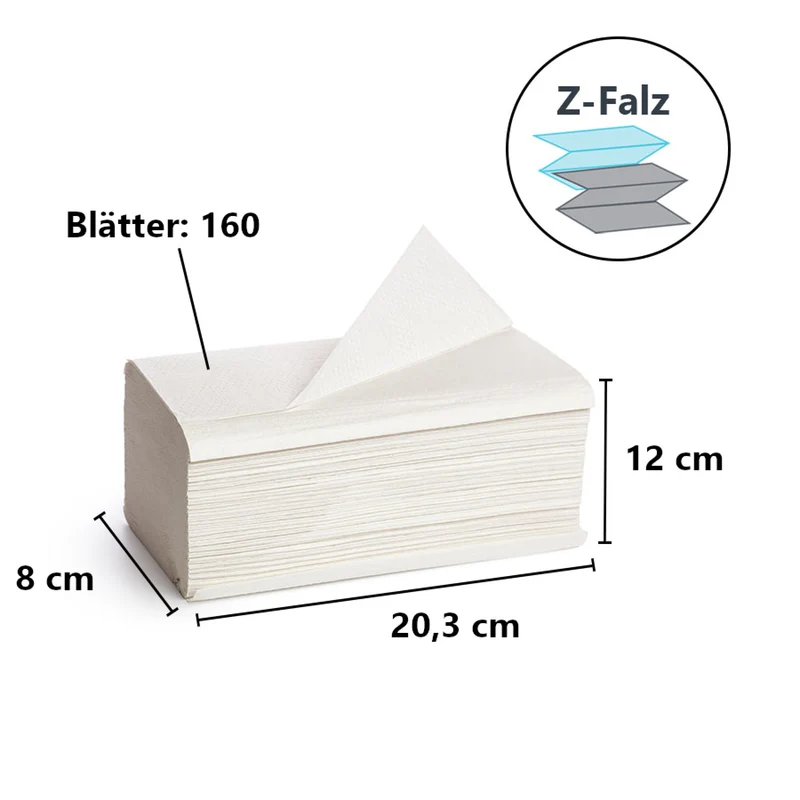 KATRIN Z-Falz Falthandtücher Non Stop M 160 Blatt, Handy Pack