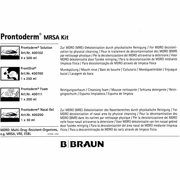 B. Braun Prontoderm MRSA Kit, kompaktes Reinigungsset