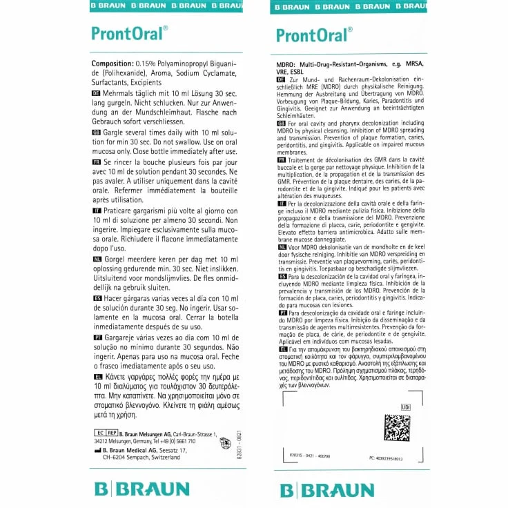 B. Braun Prontoderm MRSA Kit, kompaktes Reinigungsset