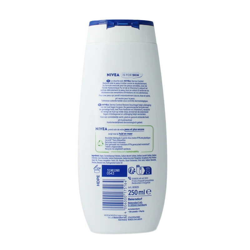 Nivea Douchegel derma control restore 250.00 Milliliter