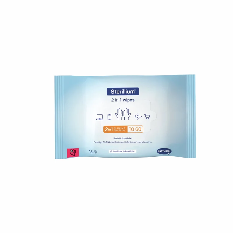 Sterillium® 2in1 wipes Desinfektionstücher für Hände und Flächen, dermatologisch getestet