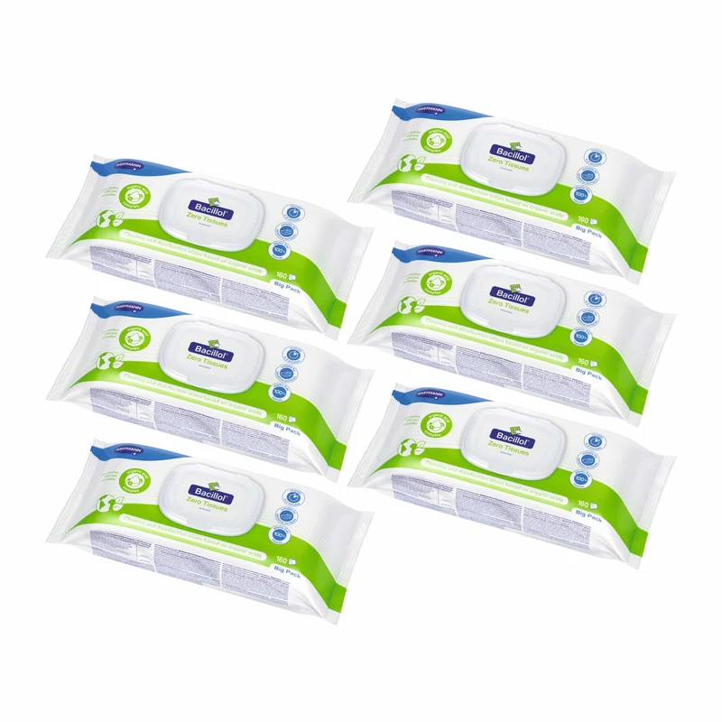 BODE Bacillol Zero Tissues Flächendesinfektionstücher Big-Pack 20 × 18 cm, materialschonend