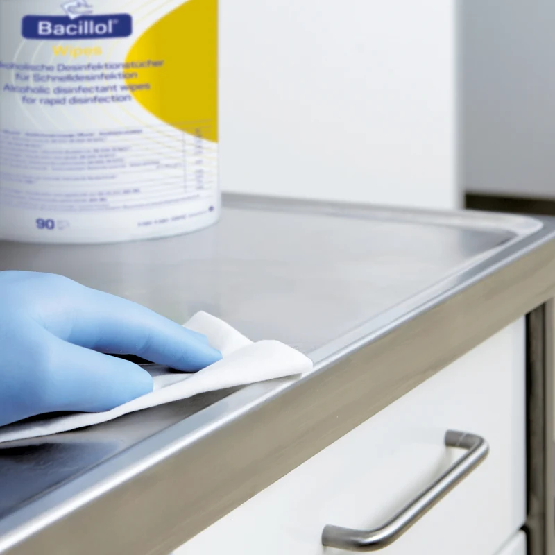 BODE Bacillol Wipes Flächendesinfektionstücher, gebrauchsfertig, parfümfrei