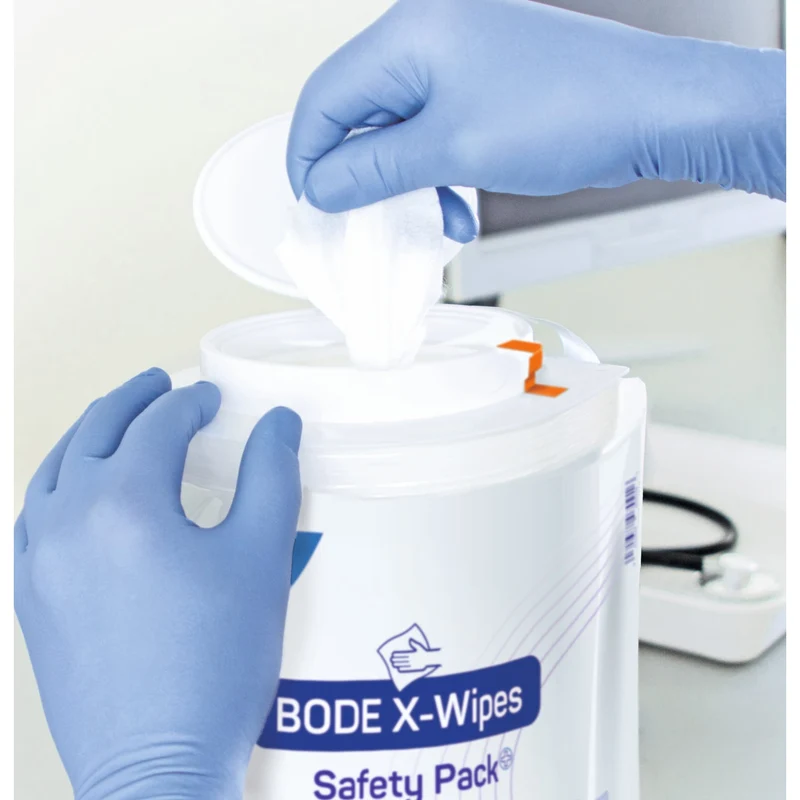 BODE X-Wipes Safety Pack Einweg-Vliestuchspendersystem für Flächendesinfektionsmittel