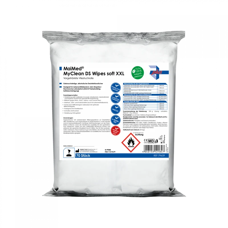 MaiMed® MyClean DS Wipes soft XXL Desinfektionstücher vorgetränkt 70 Blatt