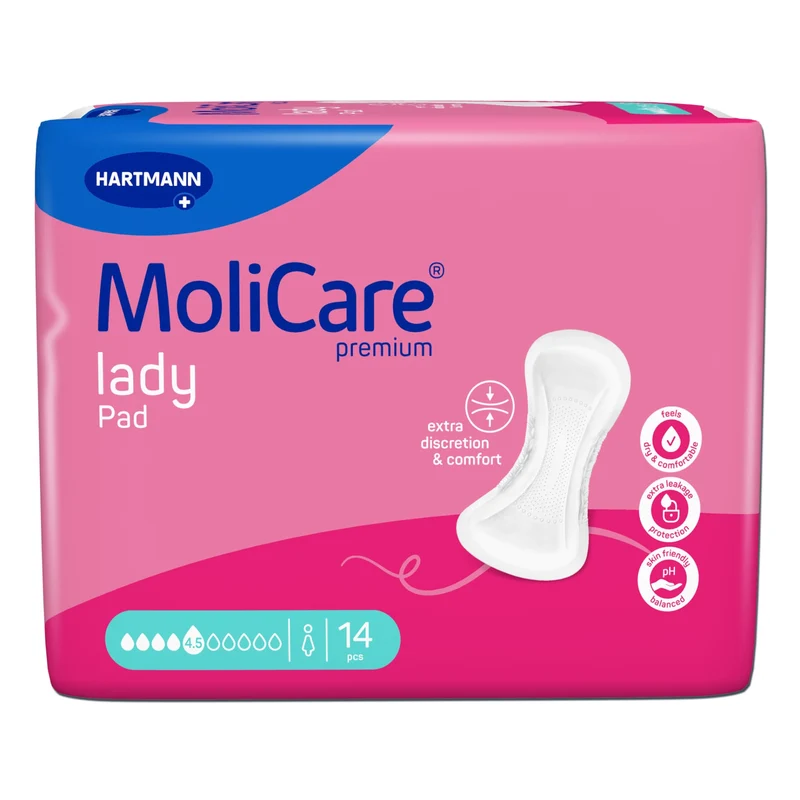 Hartmann MoliCare premium lady Pad Inkontinenzeinlagen, anatomisch geformt – für Frauen bei Blasenschwäche