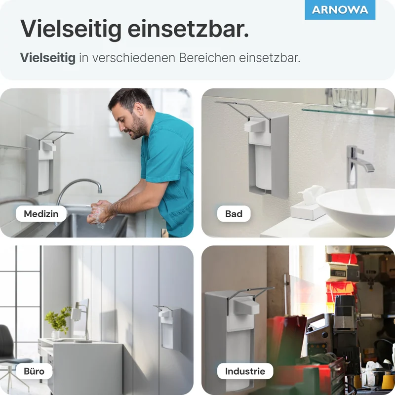 ARNOMED Desinfektionsmittelspender, Aluminium, individuell dosierbar
