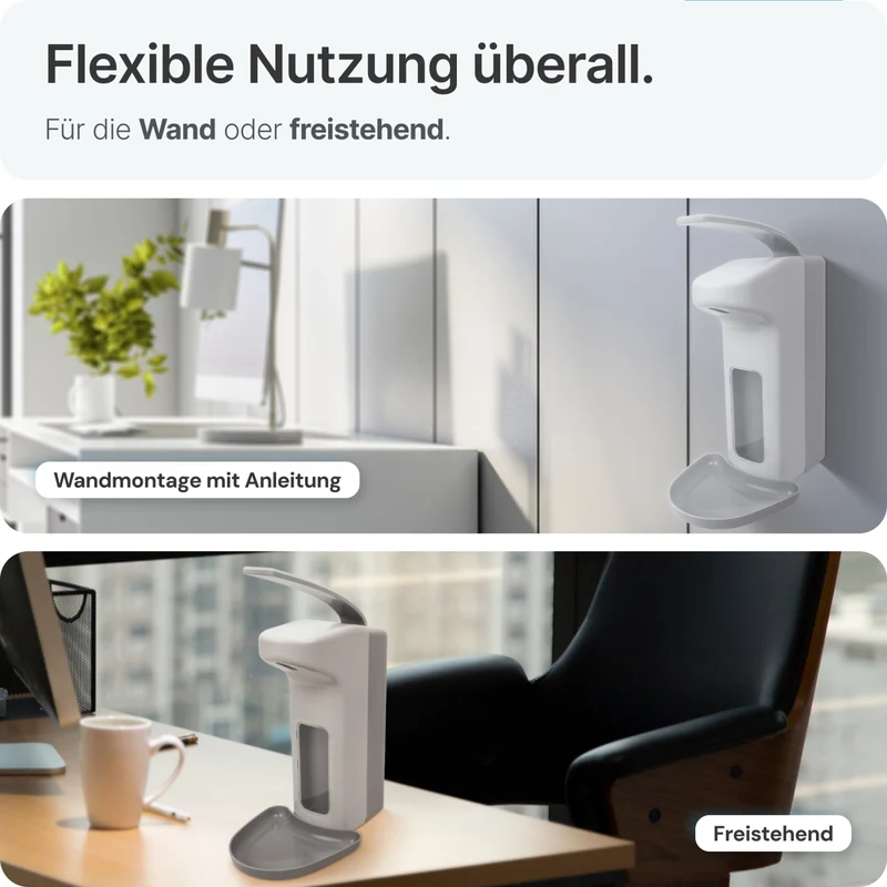 ARNOMED Desinfektionsmittelspender, ABS Kunststoff, weiß, individuell dosierbar