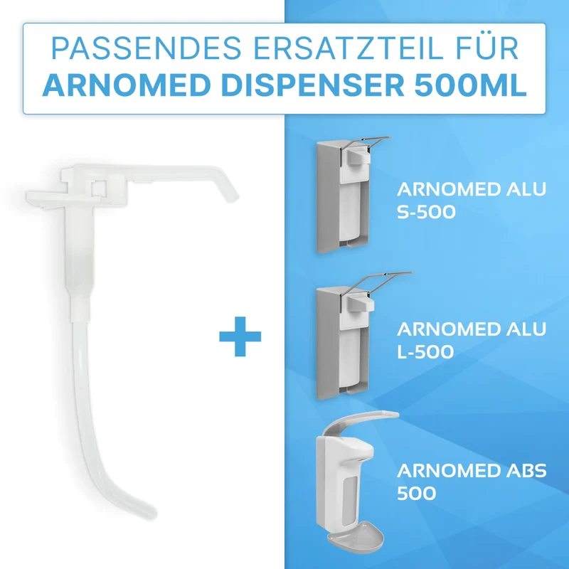 ARNOMED Ersatzpumpe für Desinfektionsmittelspender, weiß