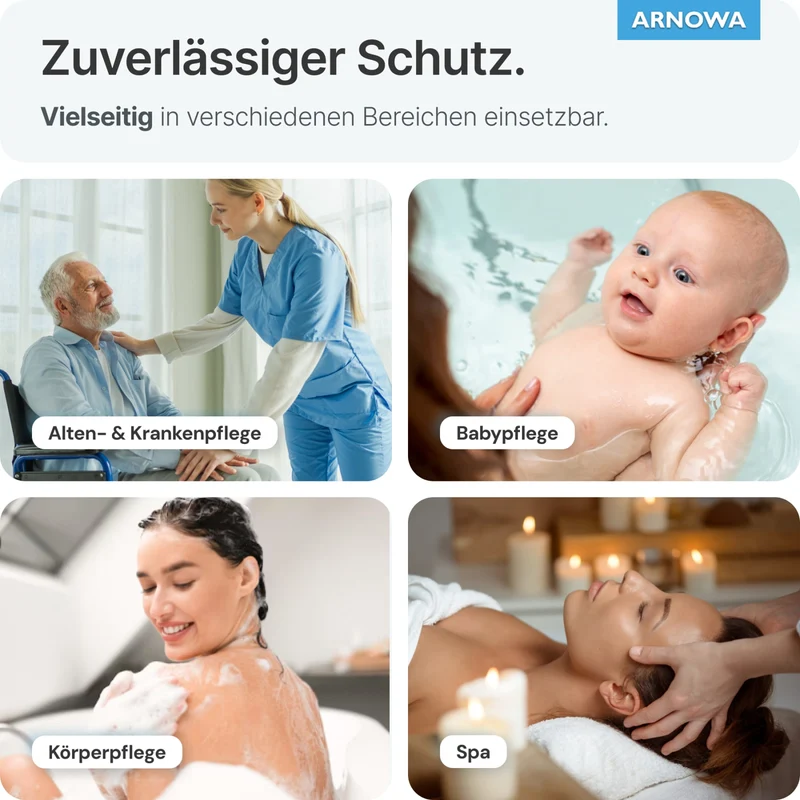 ARNOMED Einmalwaschhandschuh Molton ECO, weiß, hautverträglich