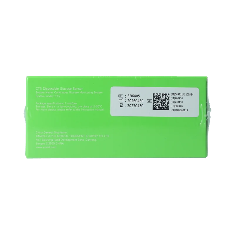 Yuwell Anytime Glucose Sensor CT3 (voor 14 dagen) 1.00 Stuks