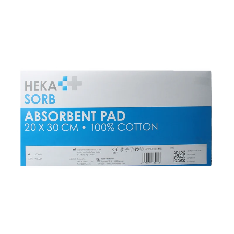 Hekasorb Absorberend verband 20x30 steriel 10.00 Stuks