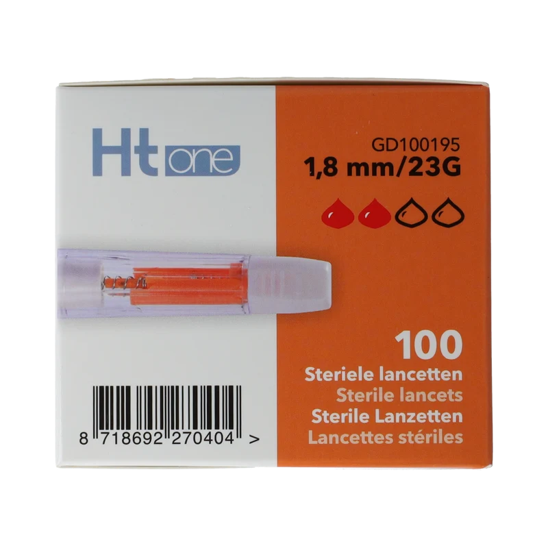 HT One Ht One Veiligheidslancetten 1,8 mm 100.00 Stuks