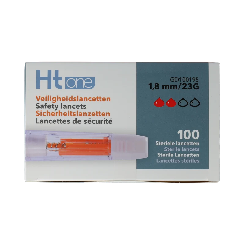 HT One Ht One Veiligheidslancetten 1,8 mm 100.00 Stuks