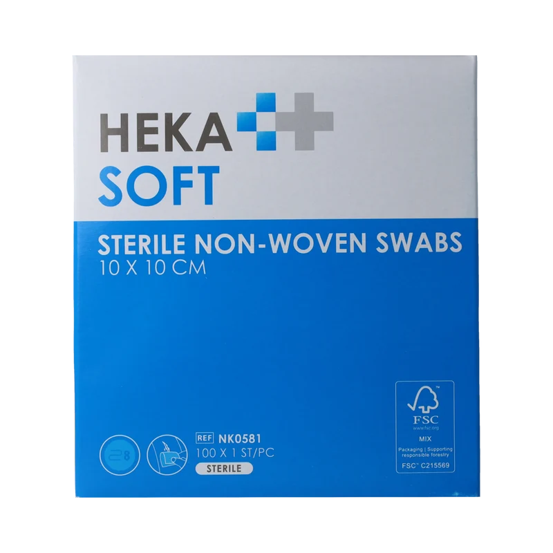 Heka Soft Non-woven kompres 10 x 10cm 100.00 Stuks