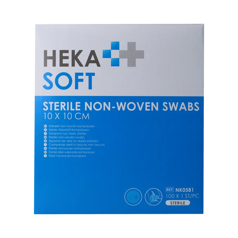 Heka Soft Non-woven kompres 10 x 10cm 100.00 Stuks